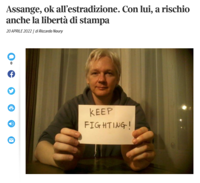 Contro l’estradizione di Assange, per la Libertà di Stampa