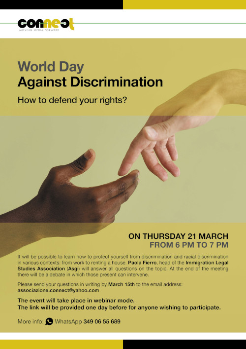21 March: A webinar to talk about discrimination